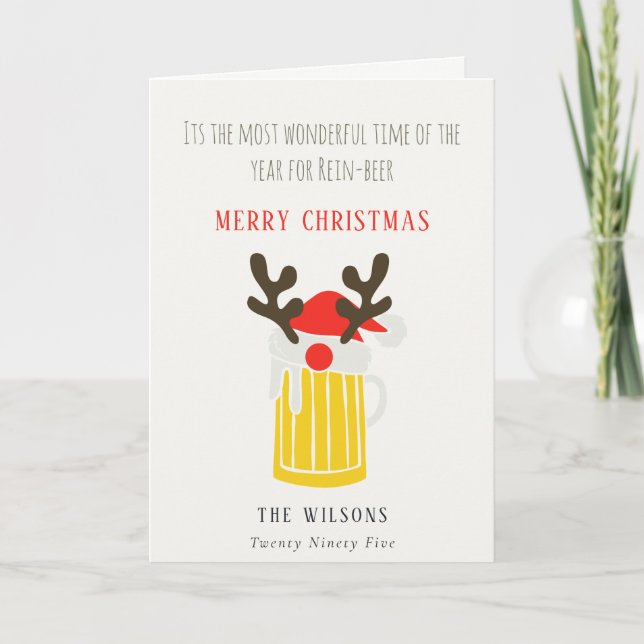 Tarjeta Festiva Gracioso y maravilloso momento para los Navidades  (Anverso)