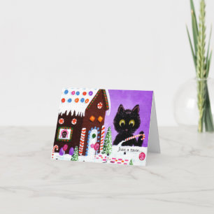 Tarjeta Festiva Graciosos gatos Navidades arte Personalizado Creac