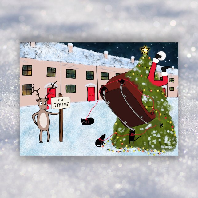 Tarjeta Festiva Graciosos Personalizados de Navidades de renos de  (Subido por el creador)