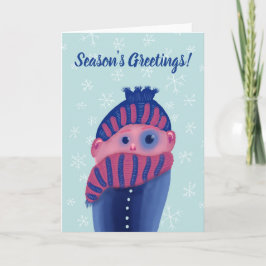 Tarjeta Festiva Graciosos saludos de temporada de invierno
