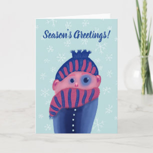Tarjeta Festiva Graciosos saludos de temporada de invierno