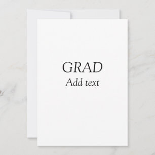 Tarjeta Festiva Grad simple minimalista graduación elegante modern