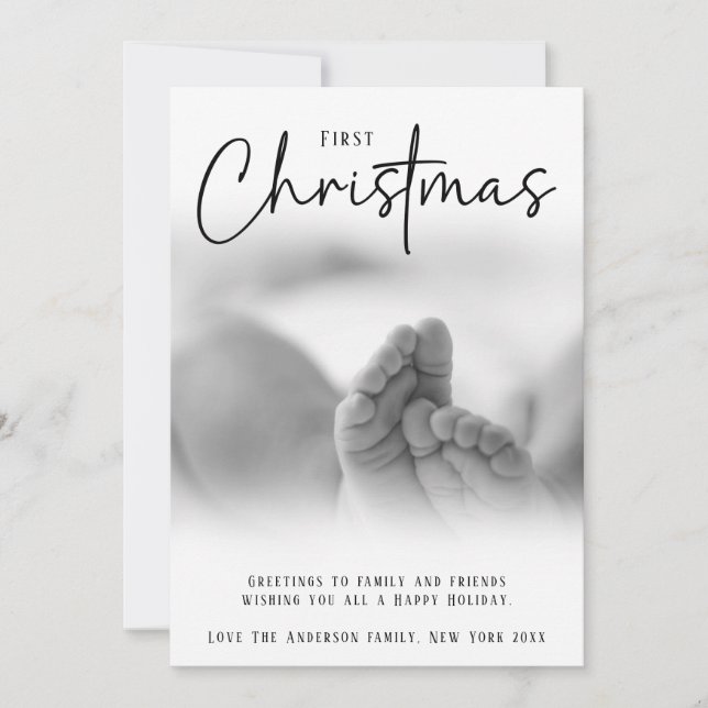 Tarjeta Festiva Gradiente moderno de sueño Primera foto de Persona (Anverso)