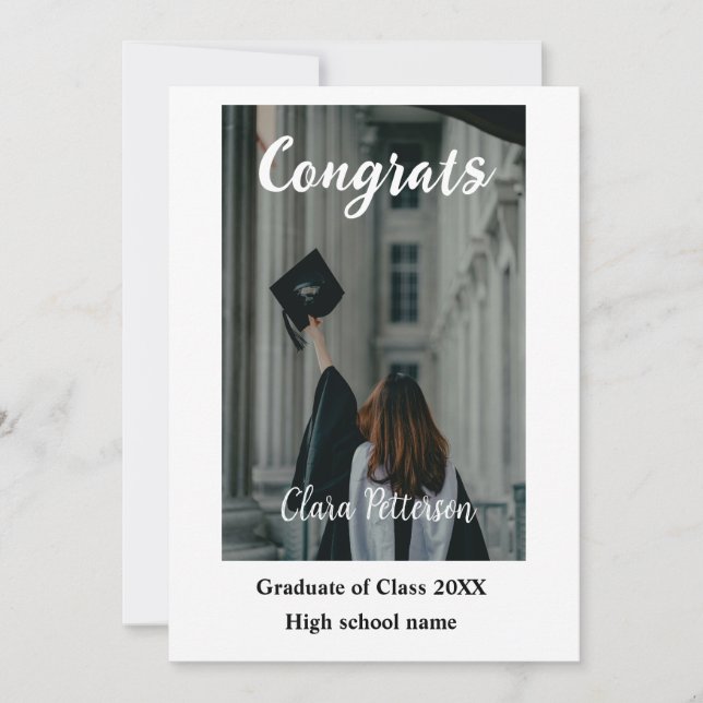 Tarjeta Festiva Graduación añadir clase de nombre de 20xx congrats (Anverso)