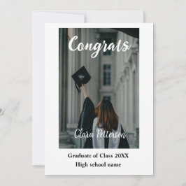 Tarjeta Festiva Graduación añadir clase de nombre de 20xx congrats