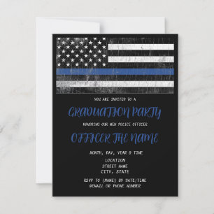 Tarjeta Festiva Graduación de la Academia de Policía