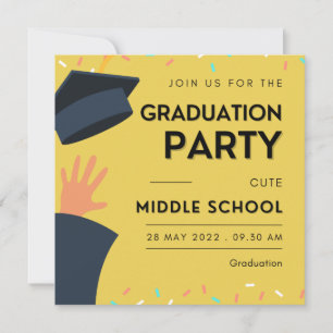 Tarjeta Festiva Graduación en la escuela secundaria de Personaliza