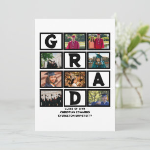 Tarjeta Festiva Graduación personalizado Clase De Collage de fotos