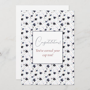 Tarjeta Festiva Graduación Saludos de Cap Toss