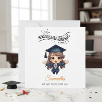 Graduation Congratulations Card with Illustration