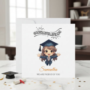 Tarjeta Festiva Graduation Congratulations Card with Illustration