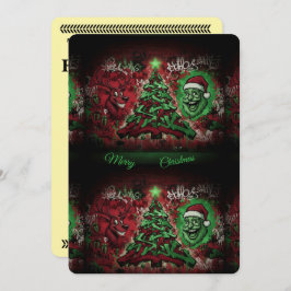 Tarjeta Festiva Graffiti Christmas Card 5x7 Matte