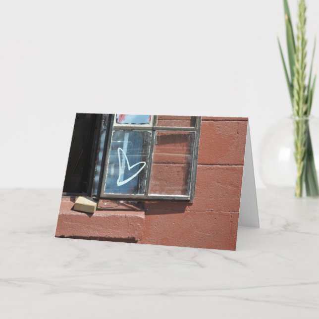 Tarjeta Festiva Graffiti de Love Heart (Anverso)