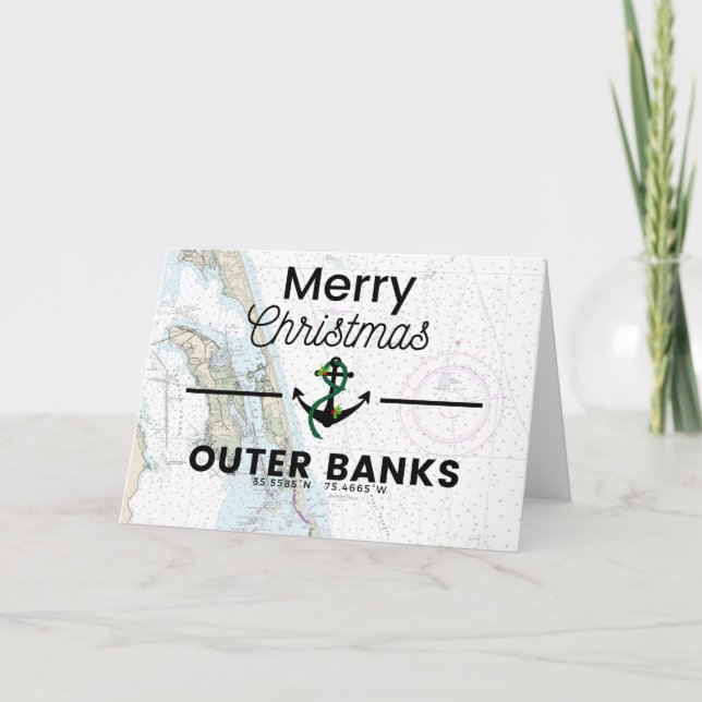 Tarjeta Festiva Gráfica navideña - Bancos exteriores (Anverso)