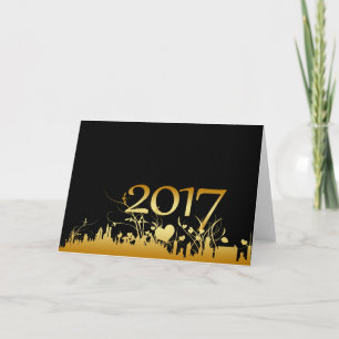 Tarjeta Festiva Gráfico de Año Nuevo 2017