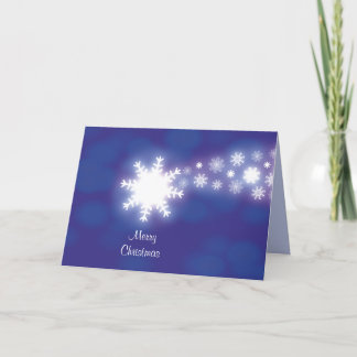 Tarjeta Festiva Gráfico de cometa de nevadas con composición azul 