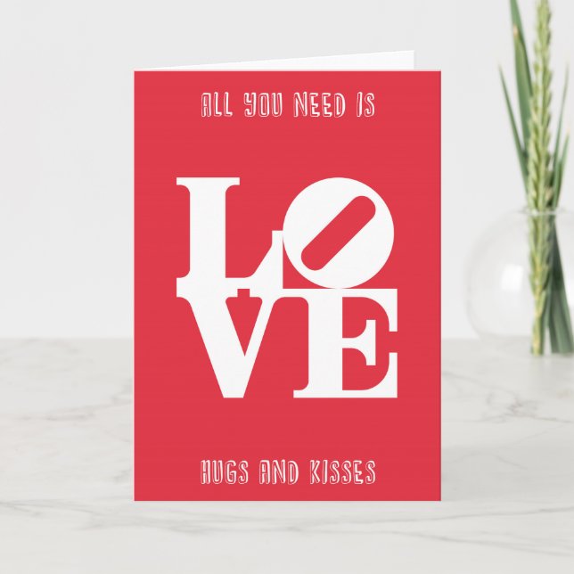 Tarjeta Festiva Gráfico de palabras de amor y cita (Anverso)