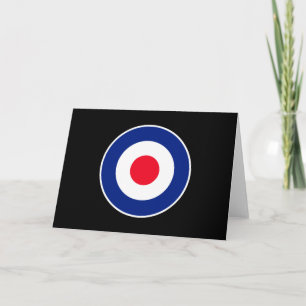 Tarjeta Festiva Gráfico de Roundel en negro