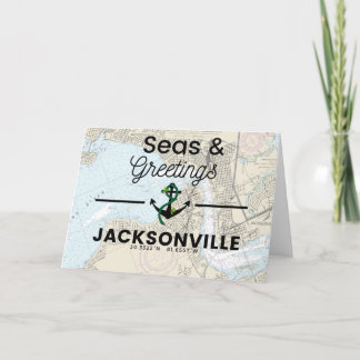 Tarjeta Festiva Gráfico de saludos y mares - Jacksonville