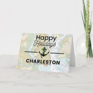 Tarjeta Festiva Gráfico de vacaciones felices- Charleston