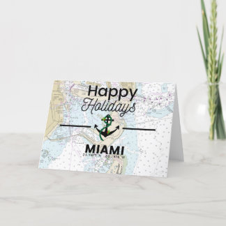 Tarjeta Festiva Gráfico de vacaciones felices - Miami