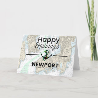 Tarjeta Festiva Gráfico de vacaciones felices - Newport