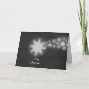 Tarjeta Festiva Gráfico del cometa de nevadas compuesto por gris c