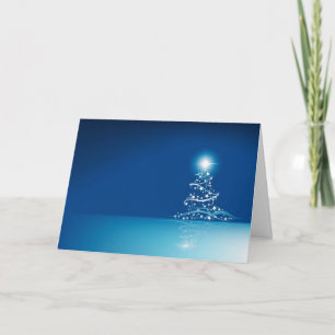 Tarjeta Festiva Gráficos azules para Navidades -