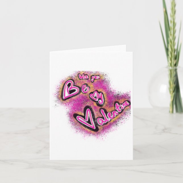 Tarjeta Festiva Grafiti del día de San Valentín (Anverso)