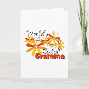 Tarjeta Festiva Gramma más fresco del mundo floral