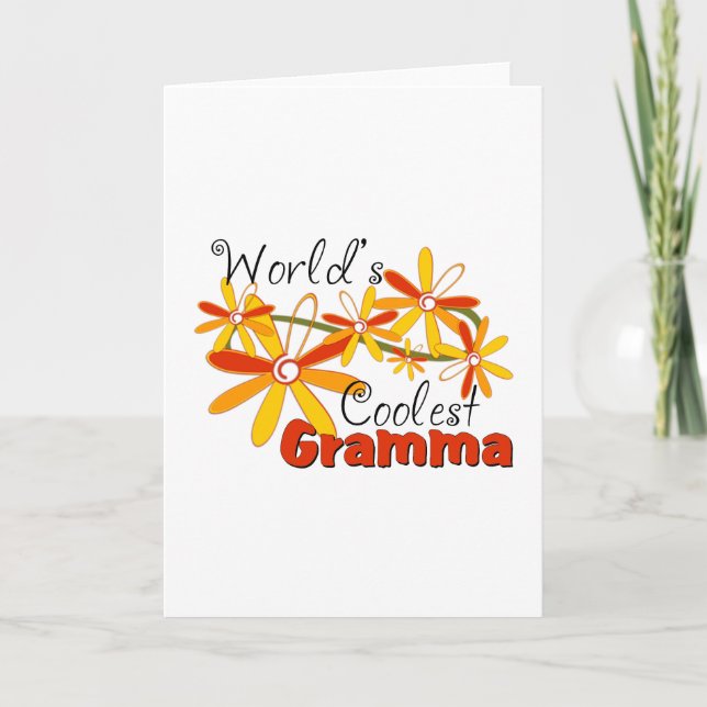 Tarjeta Festiva Gramma más fresco del mundo floral (Anverso)