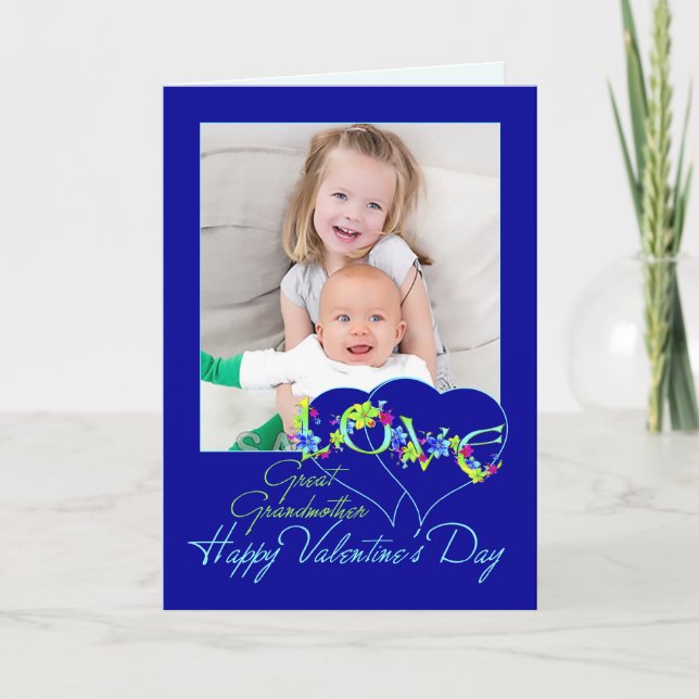 Tarjeta Festiva Gran Abuela Jardín del Amor Foto (Anverso)