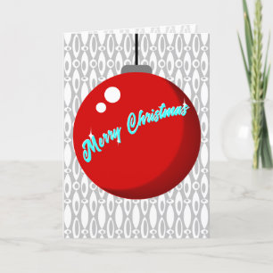 Tarjeta Festiva Gran Bola Roja