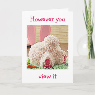 TARJETA FESTIVA GRAN BUNNY BUTT Y GRAN DESEO PARA USTED