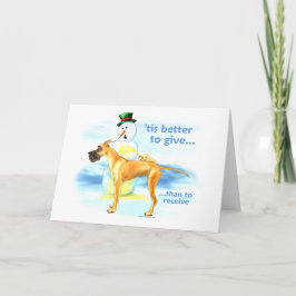 Tarjeta Festiva Gran Dane BTG Fawn