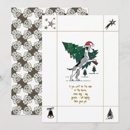 Tarjeta Festiva Gran Danés Navidades Verdaderos Hechos sobre el de