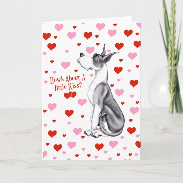 Tarjeta Festiva Gran El día de San Valentín de Dane Mantle Kiss (Anverso)