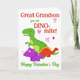 Tarjeta Festiva Gran El día de San Valentín Dino-mite