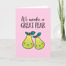 Tarjeta Festiva Gran El día de San Valentín divertido de Pear Cute