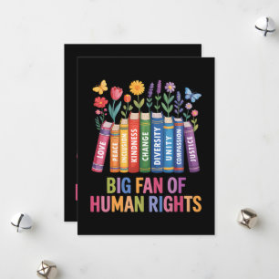Tarjeta Festiva Gran fan de los derechos humanos 