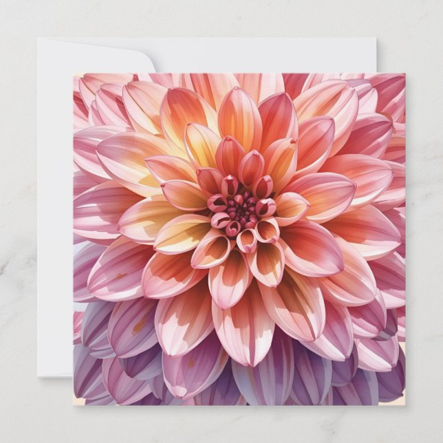 Tarjeta Festiva Gran Flor (Anverso)