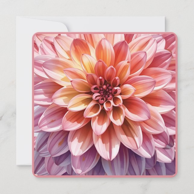 Tarjeta Festiva Gran Flor (Anverso)