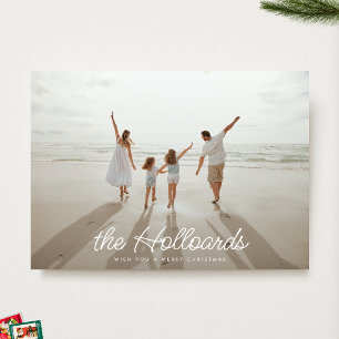 Tarjeta Festiva Gran guión de su nombre personalizado   Foto de na