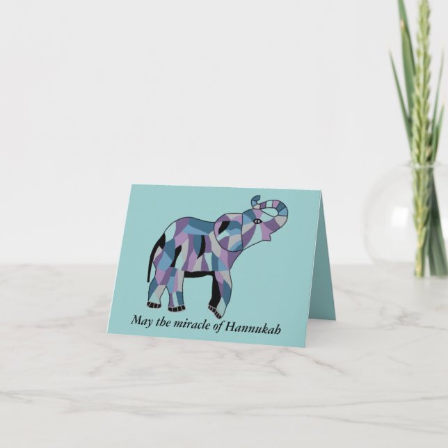 Tarjeta Festiva Gran Milagro De Las Cartas De Hannukah (Anverso)
