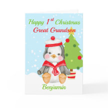 Gran nieto 1 Navidades Cute Pingüino