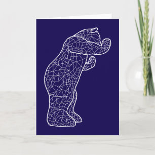 Tarjeta Festiva gran oso azul