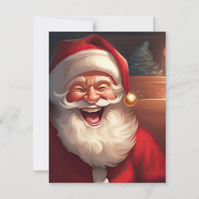 Tarjeta Festiva Gran Santa Claus (Anverso)