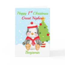 Gran Sobrino Navidades 1 Cute Pingüino