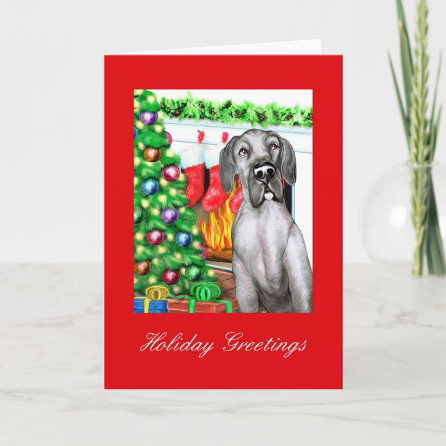 Tarjeta Festiva Grandes almacenes de danés negro UC (Anverso)