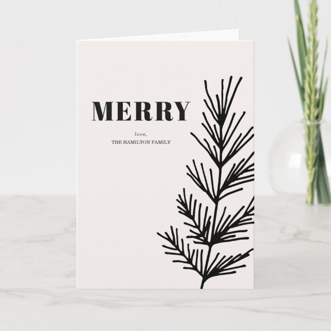 Tarjeta Festiva Grandes cerezos y hojas (Anverso)